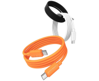 USAMS Kabe 60W 3A Silicone Fast Charging USB-C do USB-C biały - 1569019 - zdjęcie 4